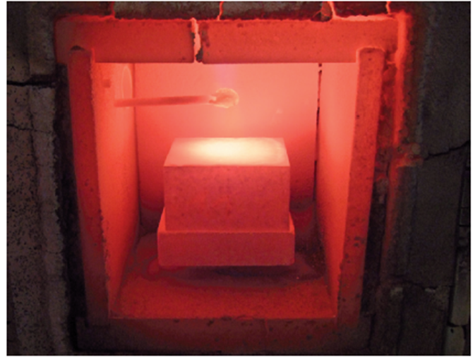 شکل 5- روش تست شوک حرارتی با استفاده از مشعل های شعله باز